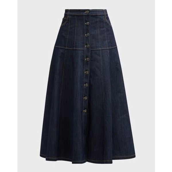 Veena Denim Midi Skirt