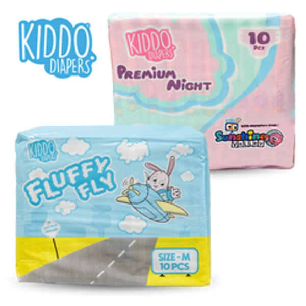 Case of Kiddo Cloth-Like Printed Diapers