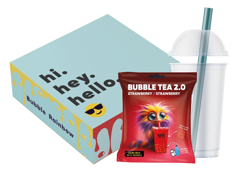 Erdbeer Bubble Tea Box für Jungs – 10er Geschenkset online bestellen