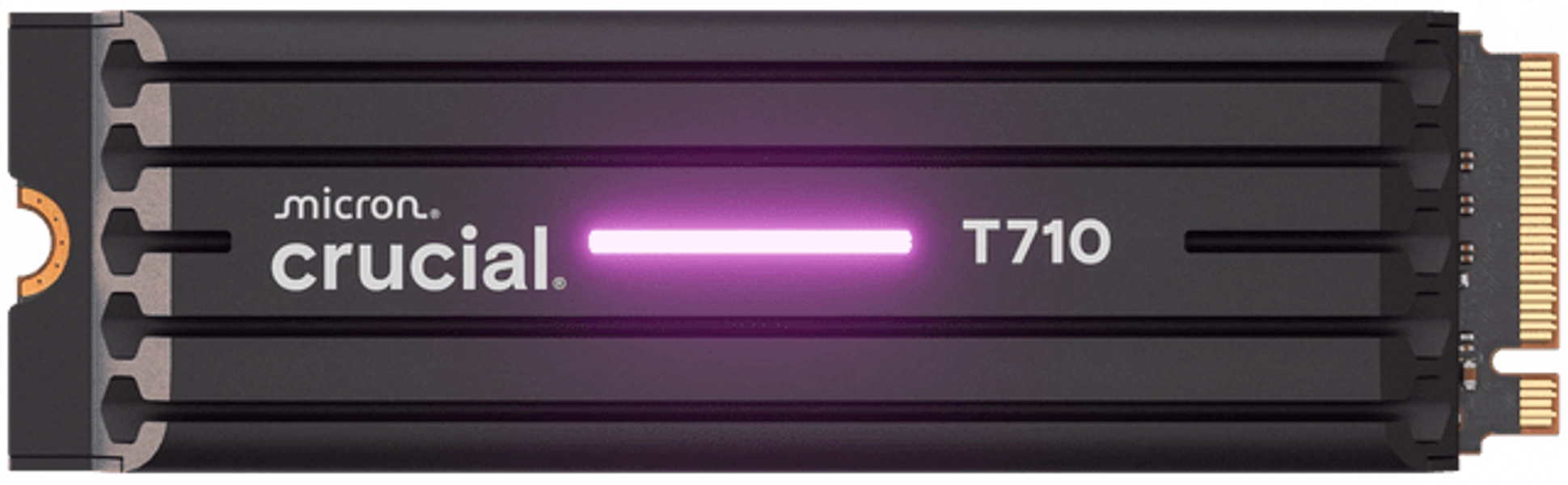 Crucial T710 4TB PCIe Gen5 NVMe 2280 M.2 SSD with heatsink | CT4000T710SSD5 | crucial.com