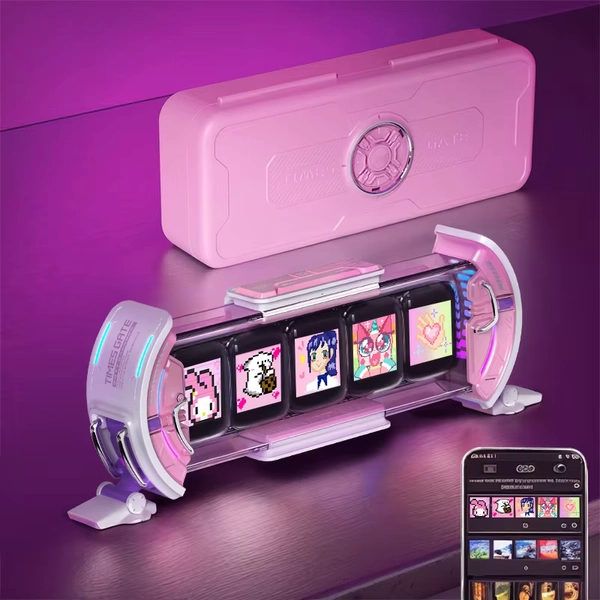 Divoom Times Gate Gift Gaming reloj Digital Diy Control de pantalla soporte pronóstico del tiempo Stock Market/tasa de cambio decoración de escritorio - AliExpress 44