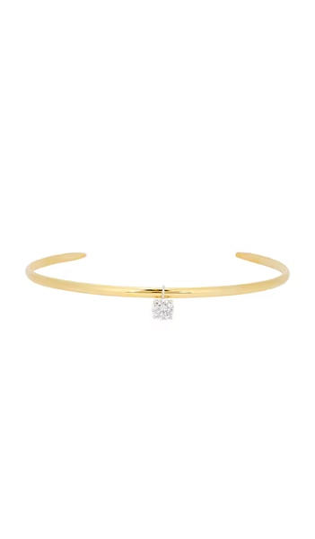 SHASHI Roux Necklace Cuff in Metallic Gold.