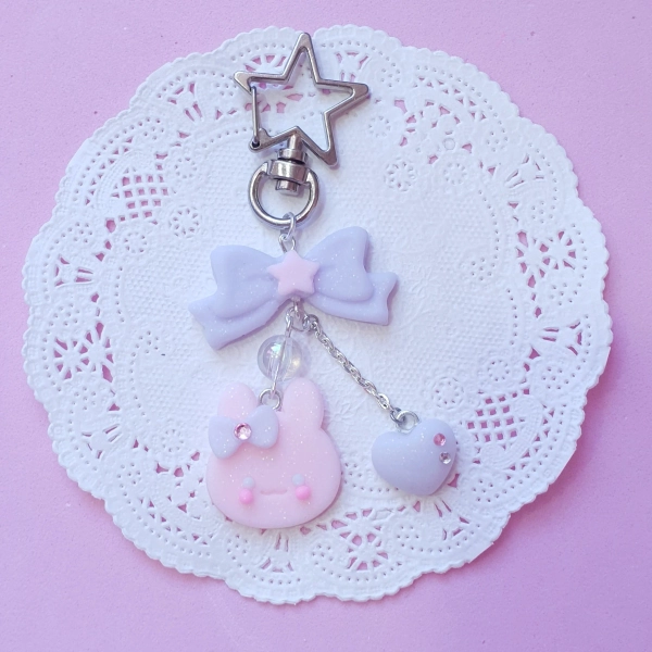 Kawaii Pastel Bunny Keychain & Bag Charm | Lovely and Cute Keychain | Perfect gift