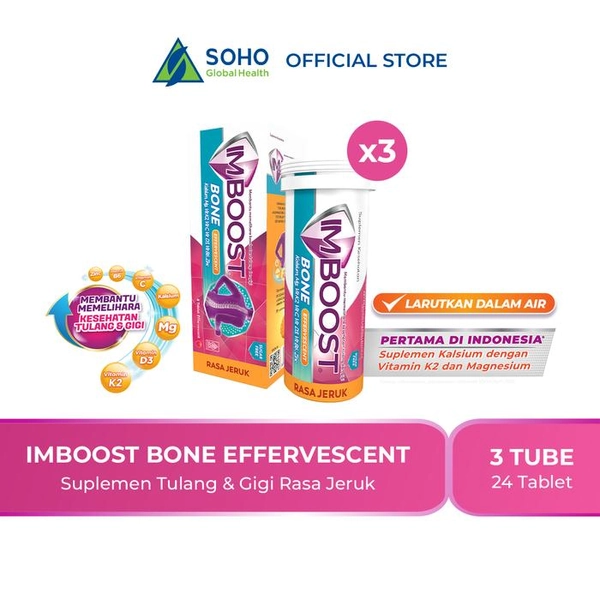 Imboost Orange Effervescent 1 Box @1 Tube x 8 Tab - 3 Pack