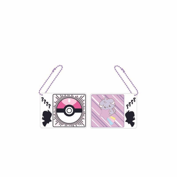 Anime Acrylic Charm Spinning Pokéball Key Ring - Espurr