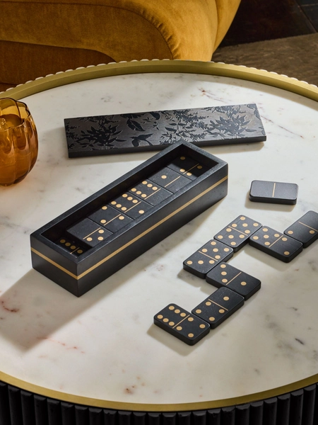 Black/Gold Bold Chic Domino Set
