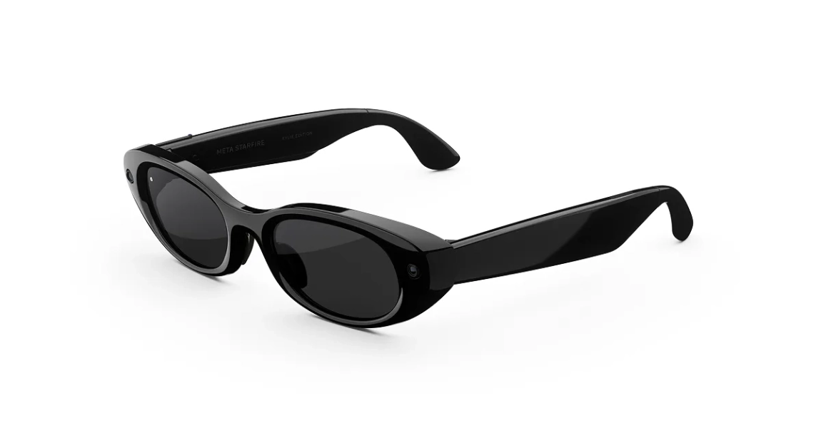 Black Meta Starfire Kylie AI Glasses - Transitions Grey Lenses