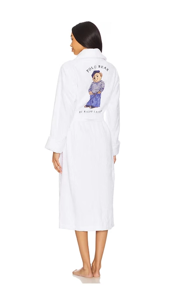 Polo Ralph Lauren Intimates Printed Back Robe in White. - size L/XL (also in S/M)
