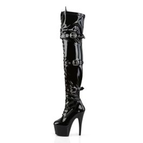 ADORE-3028 Triple Buckle Strap Thigh High Boot