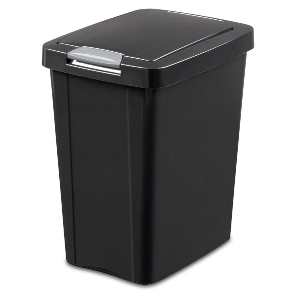 Sterilite 28L Touch Top Wastebasket - Black