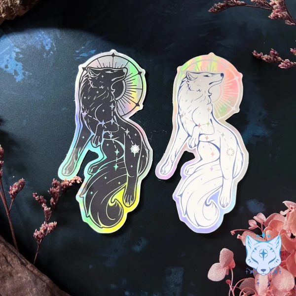 Lupus Wolf Holographic Stickers | 8cm Tall - Etsy