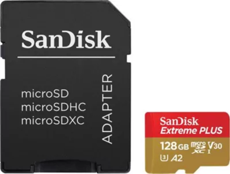 Carte Micro SD SANDISK 128GO microSD Extreme Plus  + Adaptateur | Boulanger