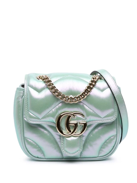 Gucci Pre-Owned 2016-2025 Mini GG Marmont Matelasse Leather Flap crossbody bag | One Size