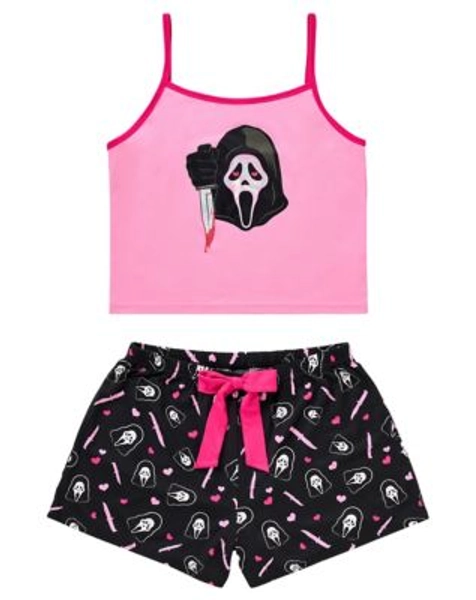 Ghost Face Pink Hearts Sleep Set