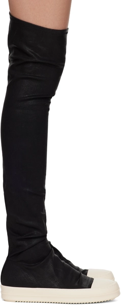 Black Hollywood High-Sock Sneaks Tall Boots