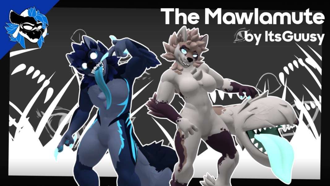 The Mawlamute - Fluffy/Furry TailMaw Canine Avatar Base for VRChat - ItsGuusy