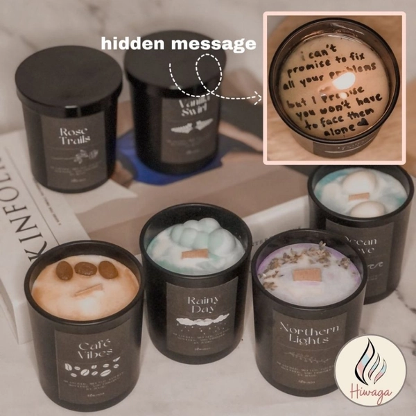 Scented Candle With Hidden Message (Customizable Surprise Message) 220g | Home Decor, Gift, Souvenir