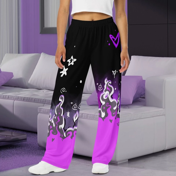 RISE Collection: Subtle Asexual Pride Phoenix Wide Leg Pants