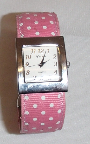 Geneva Pink Bracelet Analog Wrist Watch No. 7026