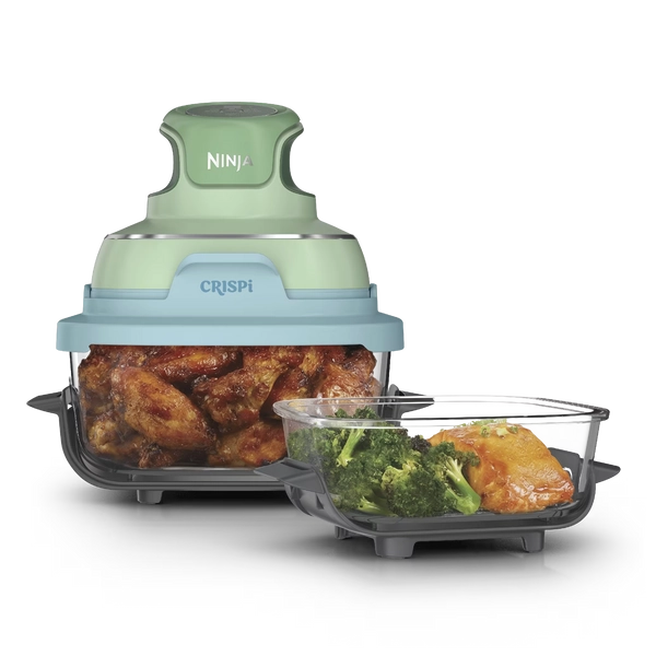 Ninja Crispi® 4-in-1 Portable Glass Air Fryer Cooking System, Mint Pond