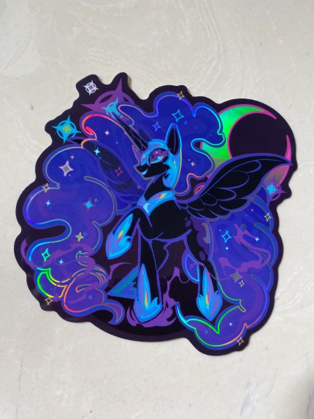 4 x 4 Holographic Nightmare Moon MLP Vinyl Sticker