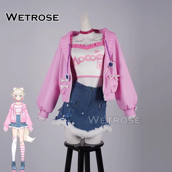 [Wetrose] In Stock Moco Mococo Abyssgard Cosplay Costume Daily Dress Hololive Holo Vtuber EN New Outfit Casual Wear Coat Cloak - AliExpress 200000532