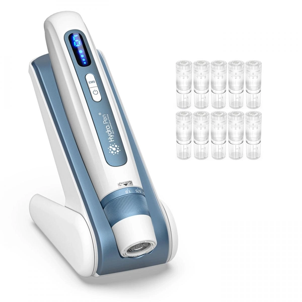 Dr.Pen H5 Hydra Pen (light blue) Professional Microneedling Dermapen Automatic Serum-Infusion, EMS Function, 10pcs 12pin Cartridges Pack