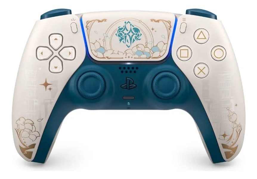 Joystick Ps5 Dualsense Edición Limitada Genshin Impact Blanco