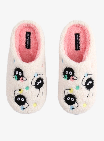 Studio Ghibli® Spirited Away Soot Sprites Star Candy Fuzzy Slippers