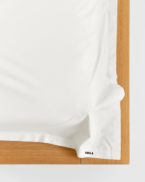 Tekla Fabrics Percale sheet – Broken White