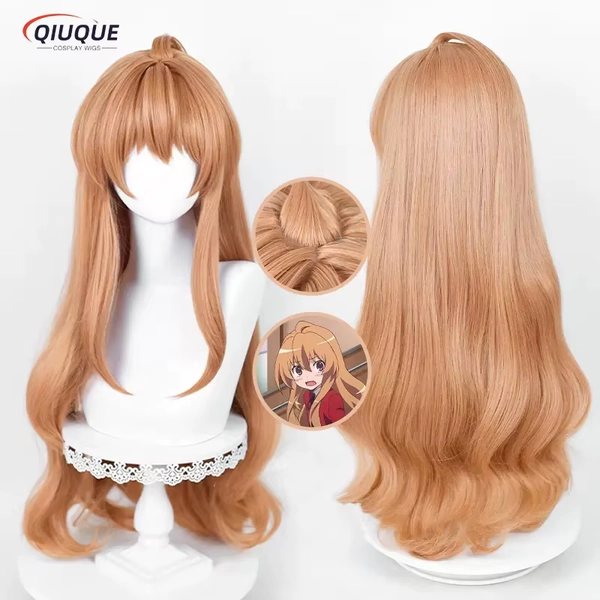 ¡Anime TIGER×DRAGON Aisaka Taiga Cosplay peluca naranja largo Tigre dragón Toradora! Pelucas de pelo sintético resistentes al calor + gorro de peluca - AliExpress
