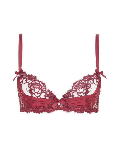 Dioni Plunge Underwired Bra in Burgundy | By Agent Provocateur