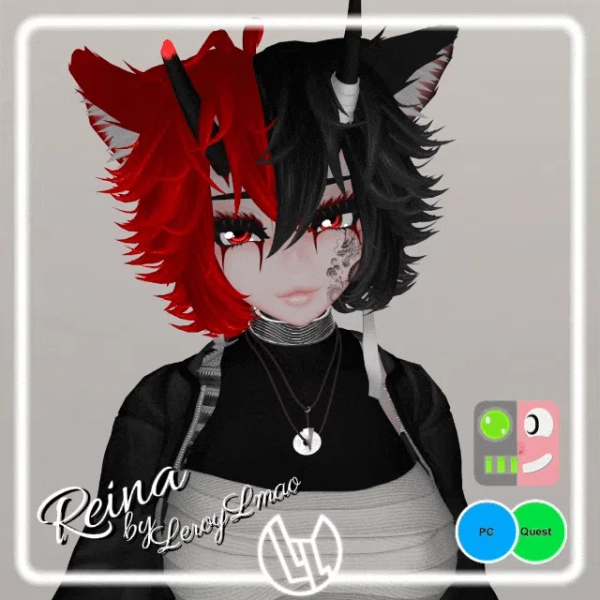 Reina! Yakuza Cyborg! Face Tracking! Femboy Toggle! (Quest/PC) by LeroyLmao on Jinxxy