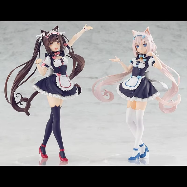 Nekopara chocolate baunilha ko estatueta bonito modelos de personagens ornamentos de mesa brinquedos da moda kawaii kit garagem chassi estátua presente - AliExpress 