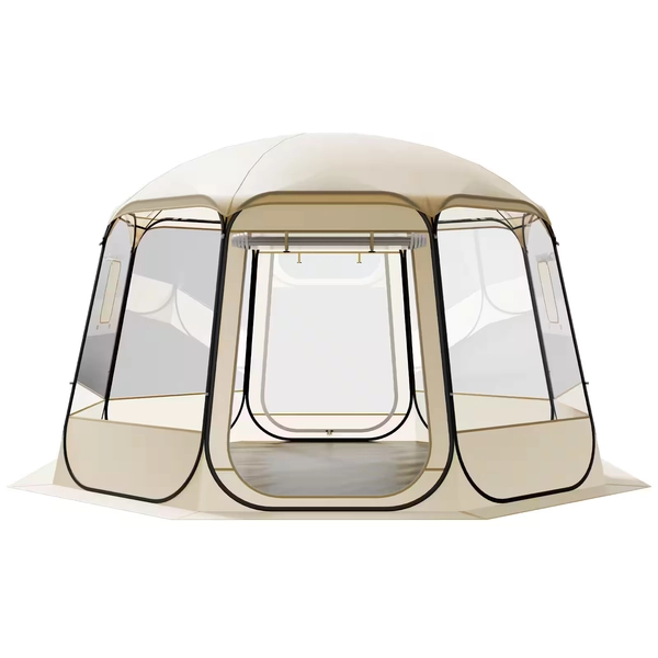 VEVOR - Pop up Bubble Tent, 12 x 11.1 ft Waterproof & UV-Resistant, Clear Camping Tent Shelter, Outdoor Garden Dome Tents - Transparent