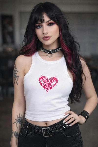 Good Girl Rib Tank Top, Rib Tank Top, Kink Clothes, Good Girl Shirt, DDLG Style, Yes Daddy Apparel, Submissive Crop Top, Y2K Fashion - Etsy