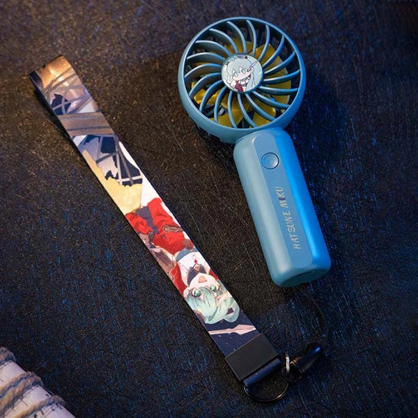 Official Miku Mini Fan Portable Handheld Fan with Miku Lanyard
