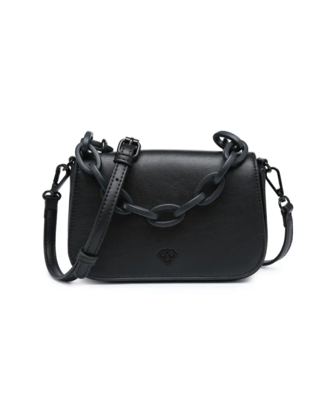 Flap Chunky Chain Top Handle Cross Body Bag