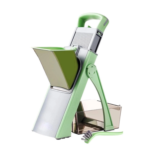 Homeflex Multi-functional Vegetable Cutter and Slicer Upgrade Safe Mandoline Slicer Plus Biger Size Adjustable Vegetable Food Chopper Potato Fries Cutter Detachable Blade Kitchen Chopping Artifact