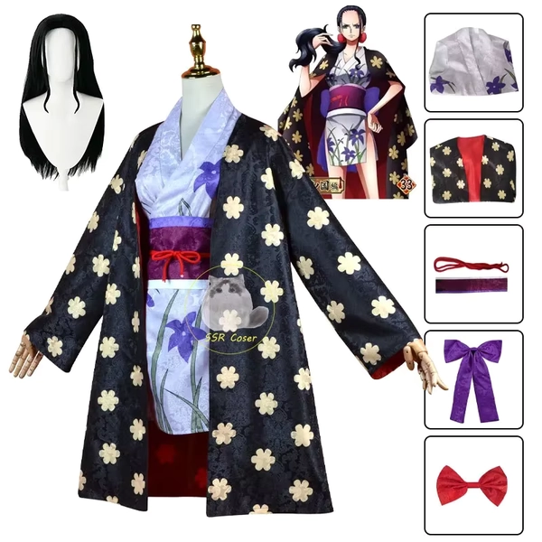 Anime Nico Robin Cosplay Costume Nico Robin Wano Uniform Kimono Outfits Nico Robin Wig Halloween Party Costumes for Women - AliExpress 200000532