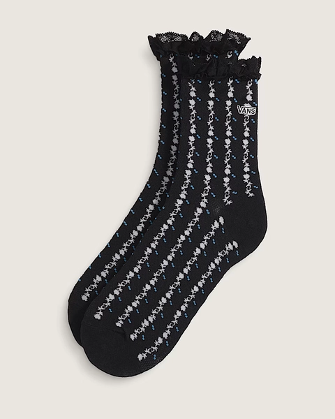 Sereno Lace Crew Socks in Black| Vans US