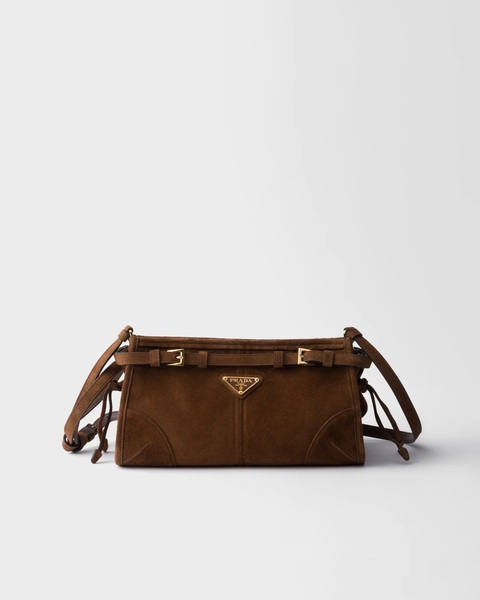 Prada Bonnie small suede shoulder bag