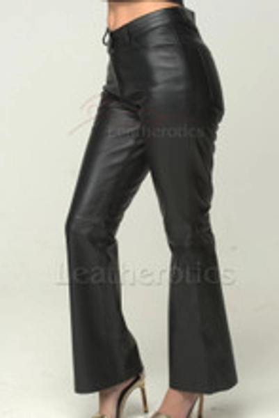 Bootcut Leather Trousers