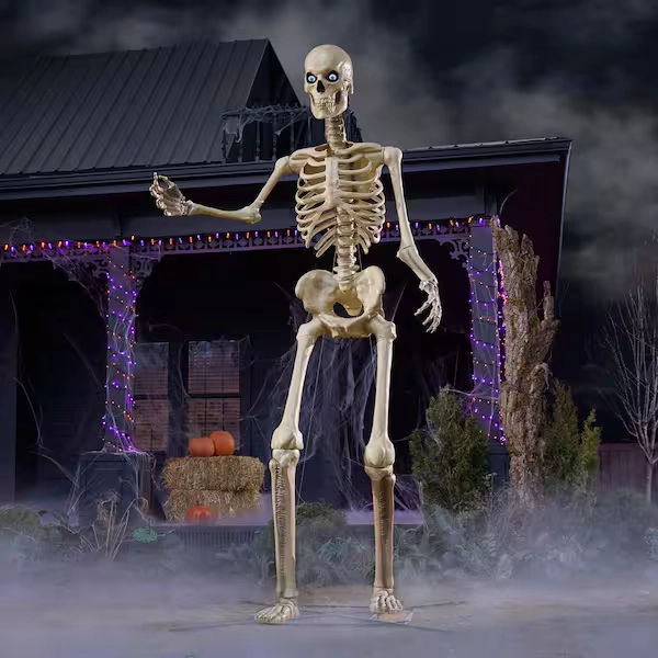 Home Accents Holiday 12 FT Giant-Sized Skelly with LifeEyes LCD Eyes 24SV24386