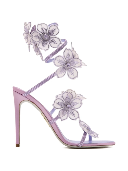 René Caovilla floral-embellished sandals