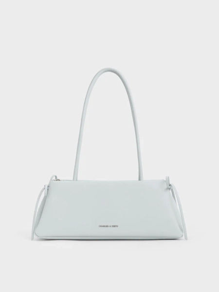 Hazel Bow Elongated Trapeze Shoulder Bag