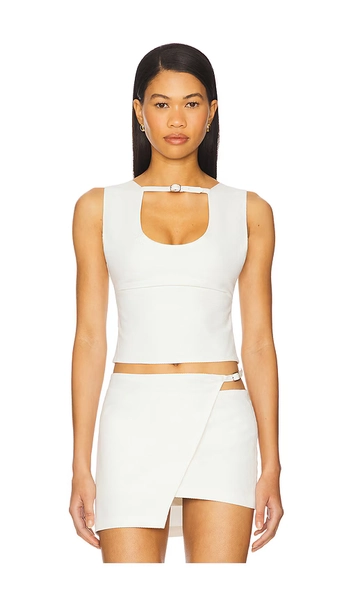 OW Collection Malene Top in White. - size L