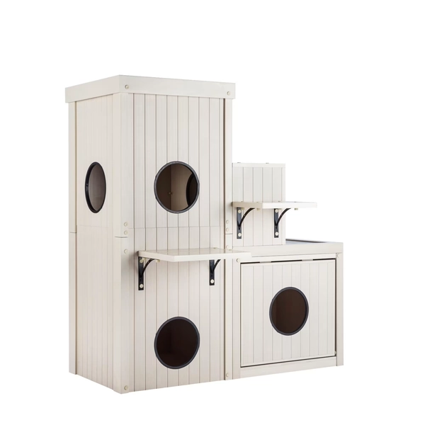 New Age Pet ECOFLEX Kitty Kaito Climber Cat House, 44.4" H