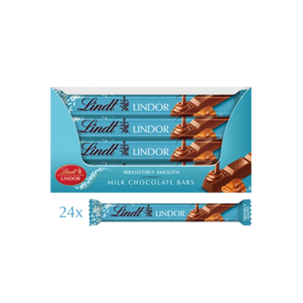 Lindt LINDOR Milk Salted Caramel Bar 38g x 24 Bars