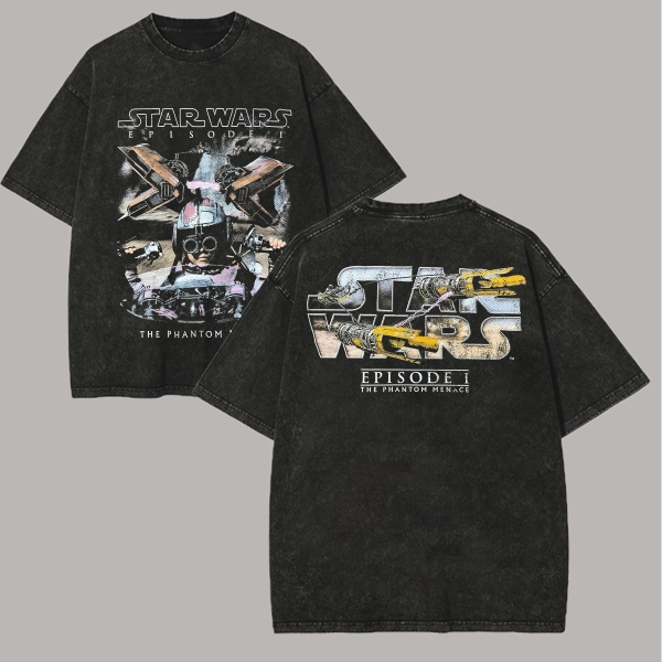 Star Wars: Episode I Printed Unisex Washed T-Shirt